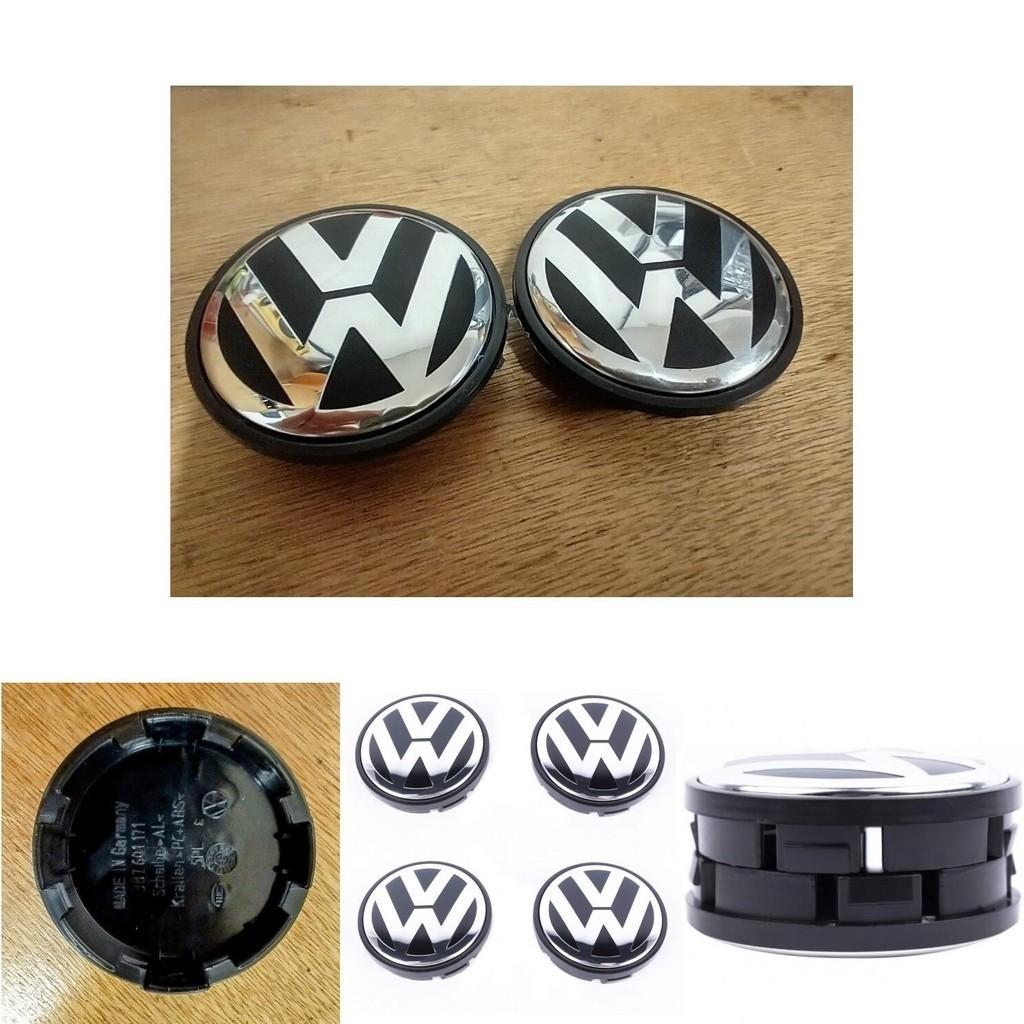 Колпак ступицы Volkswagen 2,6 дюйма Глянцевая отделка Прочный АБС-пластик Идеальная замена потерянным эмблемам