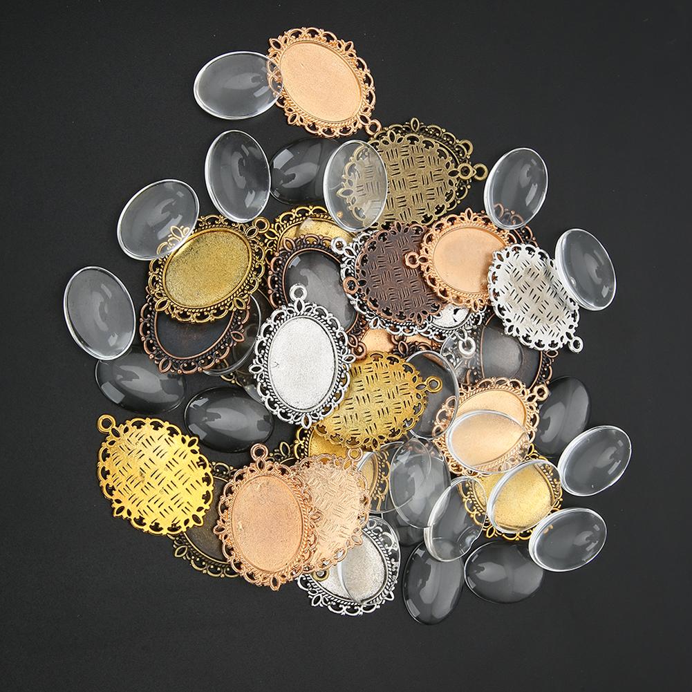 Ювелирная подвеска DIY Подвески-основы с купольным стеклом Изготовление ювелирных изделий Аксессуар 60 шт.