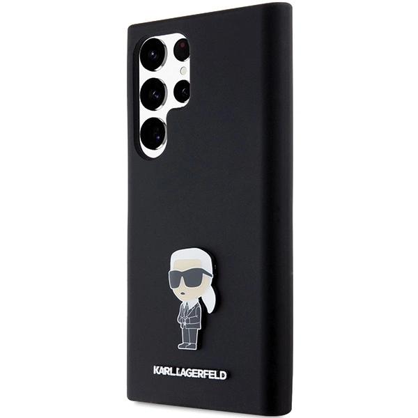 Karl Lagerfeld Силиконовый чехол Ikonik Metal Pin для Samsung Galaxy S24 Ultra - черный