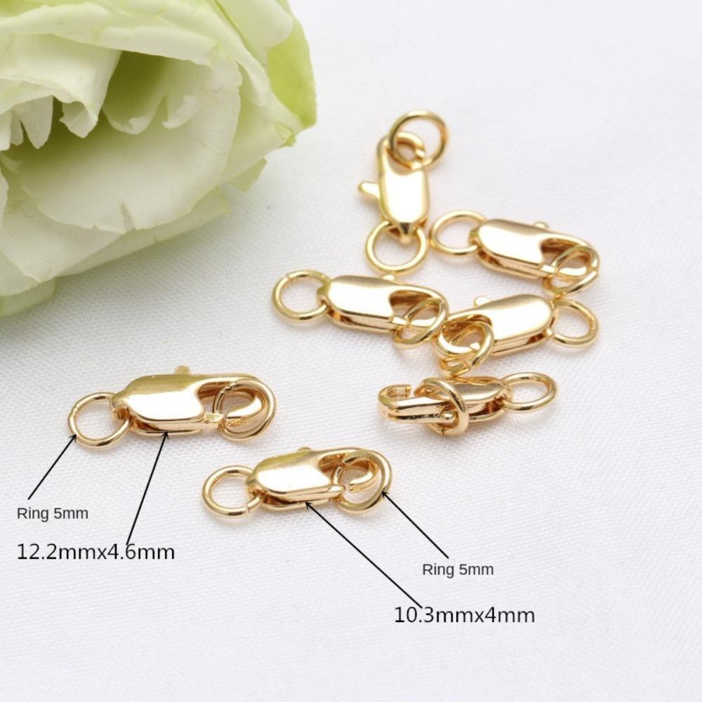 1 шт. 14K/18K позолоченная латунная пружинная застежка-лобстер, открытые соединительные кольца, для изготовления браслетов и ювелирных изделий