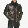 Noora Mens Winter Trench Coat Neck Solid Long Leather Casual Long Jacket | Подарок для него