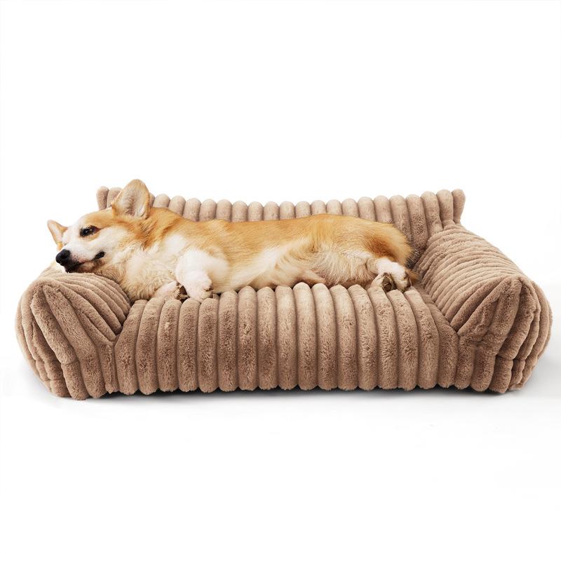 Kennel cat nest universal in all seasons removable and washable grid wavy warm cat sofa pet cat bed