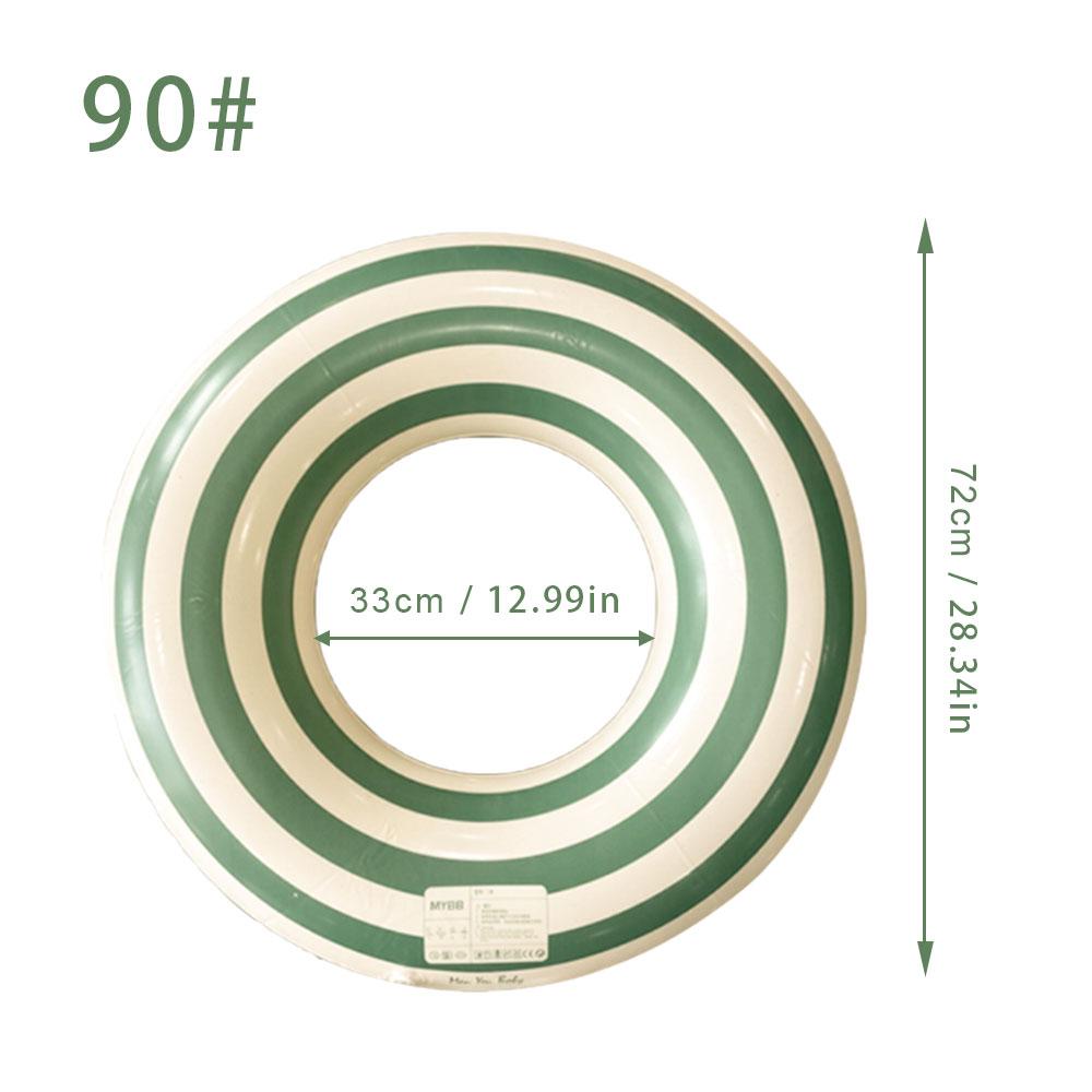 1 шт. Зеленый полосатый плавательный обруч подмышечный обруч надувной плавающий обруч ПВХ утолщенный плавательный обруч, подходит для бассейна пляжа