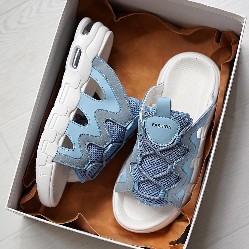 Summer Sandals Outdoor Thick Sole Versatile Beach Anti Slip Air Cushion Shoes Brand Designer Fashion Wear Resistant Slippers 47