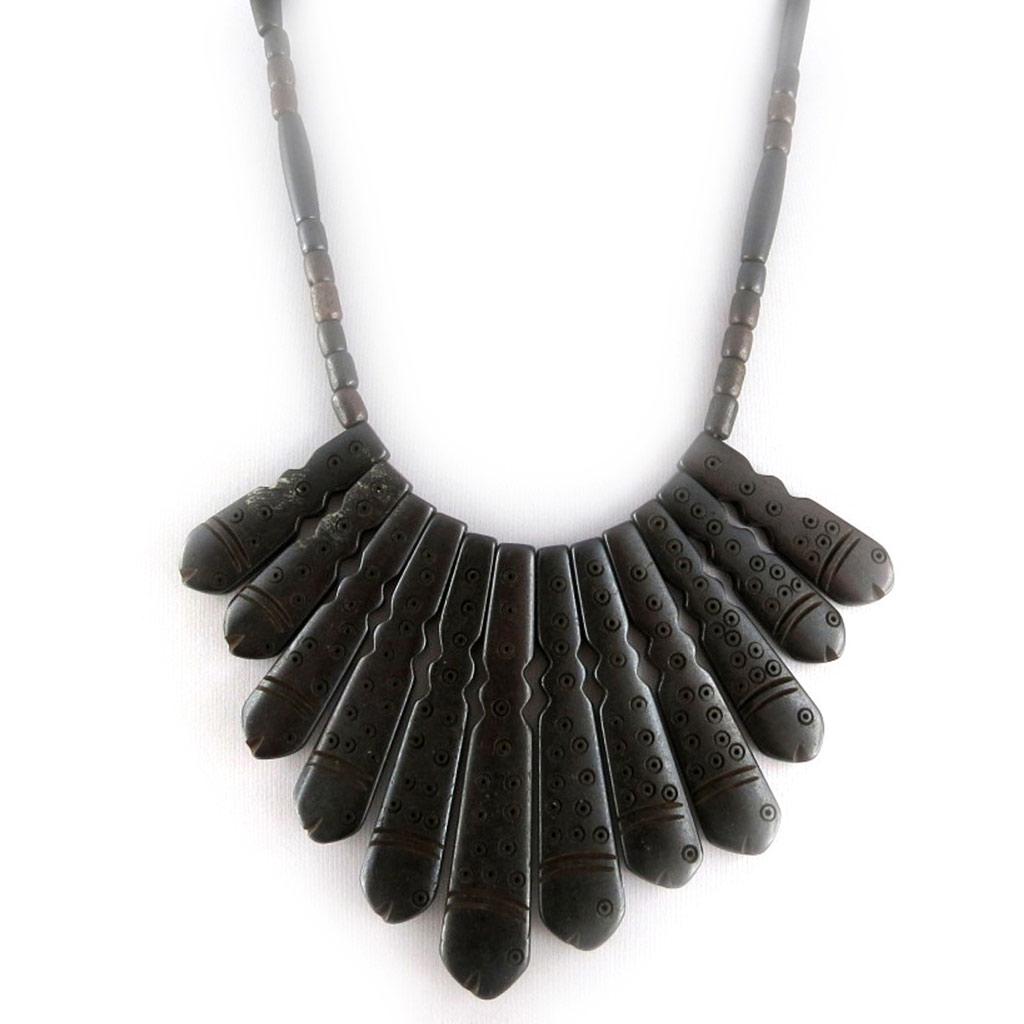 Les Trésors De Lily [B8561] - Brown 'Cleopatra' Necklace