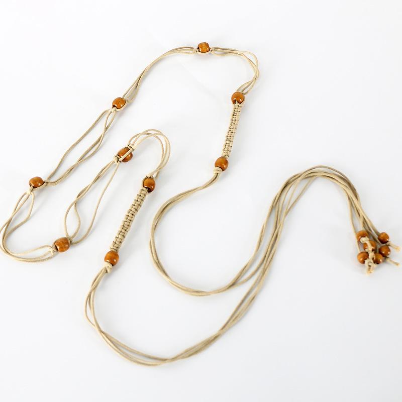 Ethnic-style Woven Belt Women's Dress, Retro and Fashionable Bohemian Decorative Waist Chain Dress, Waist-cinching Accessory