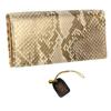 Money Purse Python Leather Long Wallet Snake Snakeskin Wallet Using Exotic by Skilled Leather Good Luck Wallet Made In Japan with Gold