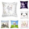 Cartoon Cute Toro Inoue Cat Pillow Case 3D Print Polyester Fiber 40*40cm Home Sofa Throw Decoration Festival Gift