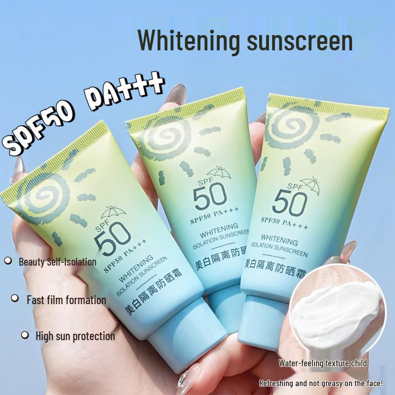 Крем-солнцезащитный отбеливающий Nian Kou SPF50+: Освежающий, Нежирный, Осветляющий, Увлажняющий, Питательный.