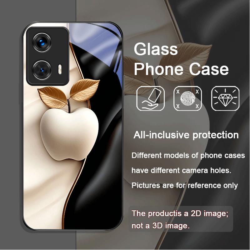 Роскошный Чехол из Закаленного Стекла с Фруктовым Принтом для Motorola Moto Edge 50 Fusion 40 Neo 30 Pro G85 G84 G35 G55 G04