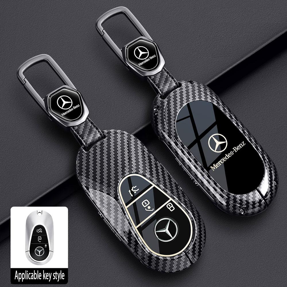 IFJF7 Alloy carbon Car Remote Key Case Cover Shell For Mercedes Benz Maybach E C S GLC Class E200 E400 E63 W213 S550 S560 C260 A200