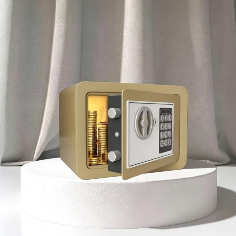 Small Steel Digital Safe Box Electronic Password Deposit Slot Heavy Duty Anti-Pry for Home Office Cash Kids Pocket Money