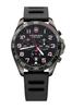 Watch FIELDFORCE SPORT CHRONO Stainless Steel Case Black Dial Black Rubber Strap Gift 241889 [Victorinox] (316L) [