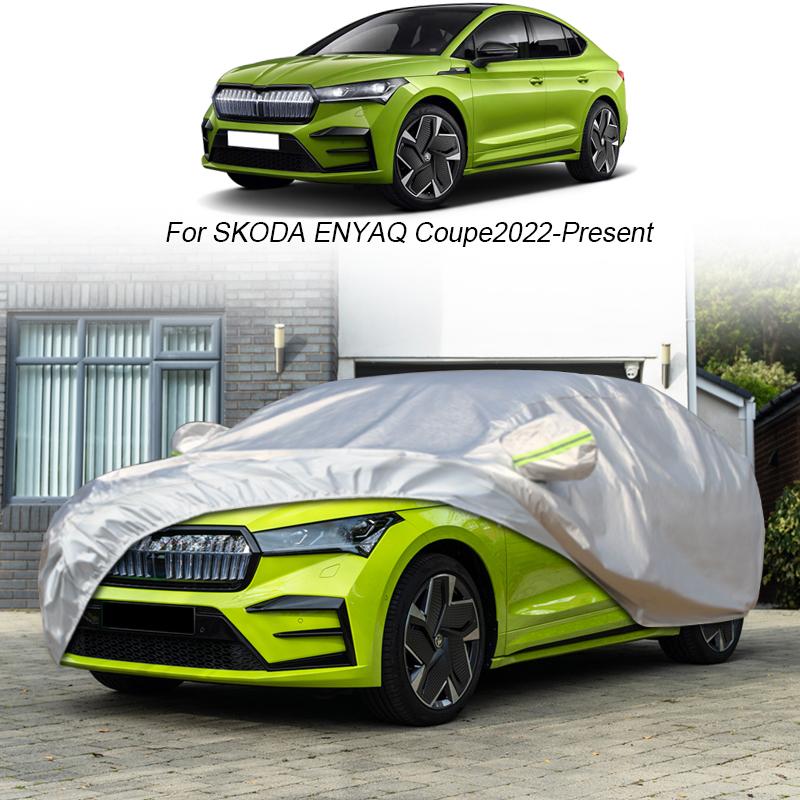 Полный автомобильный чехол от дождя, мороза, снега, пыли, водонепроницаемый для Skoda ENYAQ Coupe IV KAMIQ KAROQ KODIAQ GT KODIAQ YETI, анти-УФ-чехол, аксессуар