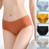 Women Underpants Mid Waist Elastic Solid Color Soft Breathable Anti-septic Moisture