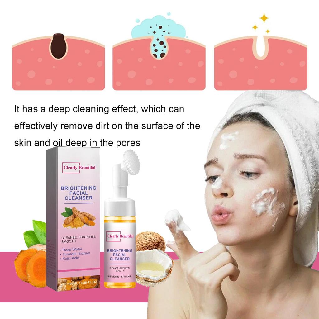 Turmeric Cleanser Deep Cleansing Brightens Skin Moisturizing Anti Wrinkle Fade Acne Scars and Blemishes Deep Nourishing Gentle Moisturizing SkinCare