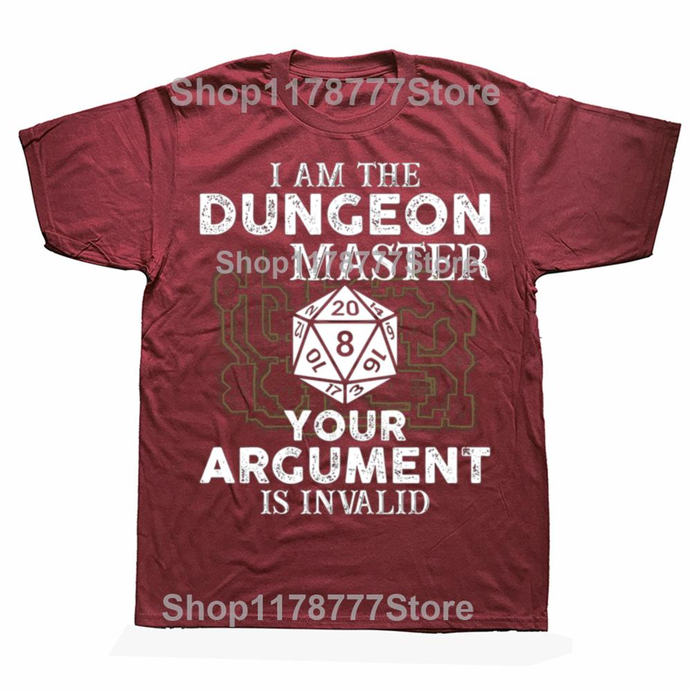 Смешные футболки Мастера Подземелий Dungeons and Dragons Хлопок Уличная одежда Короткий рукав Подарки на день рождения Мужская одежда Оверсайз футболка