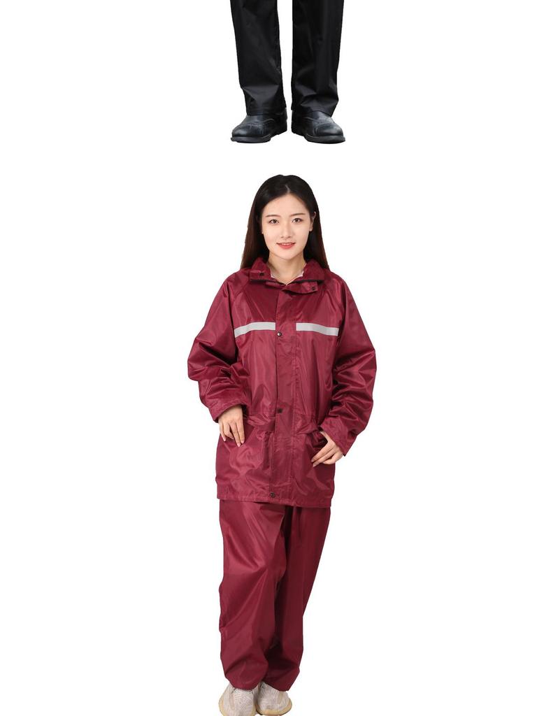 Мужской светоотражающий дождевик и брюки: Защита от сильного дождя для велоспорта/мотоспорта на открытом воздухе, раздельный стиль.