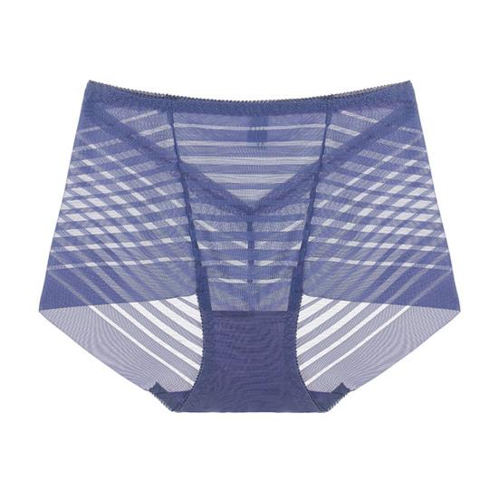 Women Sexy Striped Mesh Sheer Panties High Waist Seamless Underwear