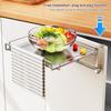 Регулируемый органайзер для столешницы, складная расширяемая полка для хранения, кухонные аксессуары