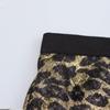 Kaslead New Arrival Women's Fashion Style Fashion Short Bronzing Leopard Print Elastic Waist Double Circle Short Skirt