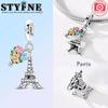 Charms Original Copper Charms Beads Paris Eiffel Tower Church Charm For Bracelet Pendant Dangle Women Jewelry Gift