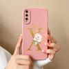 Для Huawei P Smart 2021 Pro Y5P Y6P Y6S Y7P Y7A задняя крышка телефона модный жидкий мягкий силикон противоударный защитный матовый цветок для бампера Huawei