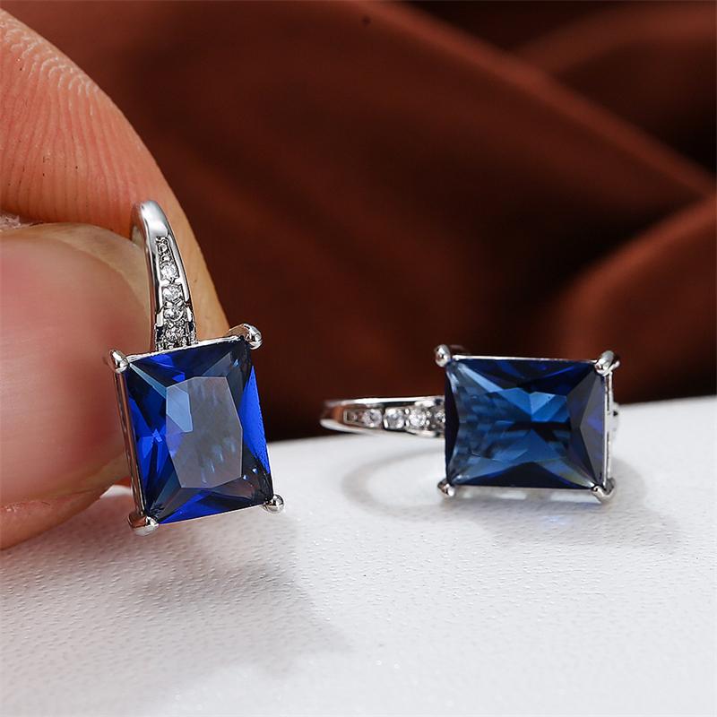 Модные квадратные серьги женские серьги-кольца принцесса свадебные украшения для помолвки подарки