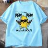Pew Pew Madafakas Funny Graphic T Shirts Crazy Cat Printed T-shirt Casual Short Sleeve Adult Humor Tee Shirt