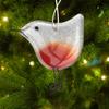 Sparkling Glass Christmas Tree Decoration Small Bird/Plants Design Create Atmosphere with Hanging Rope Window Pendant