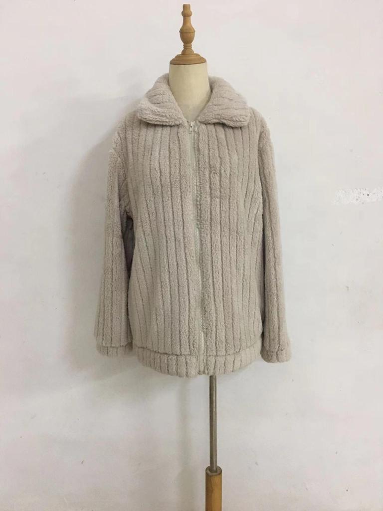 2024 Autumn/Winter Women's Fur Plush Lapel Cardigan Short Coat