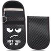 Universal 14.5X9.5cm Key Signal Blocker Case RFID Blocking Faraday Cage Pouch Cover Cartoon Carbon Fiber Anti-theft Shielding