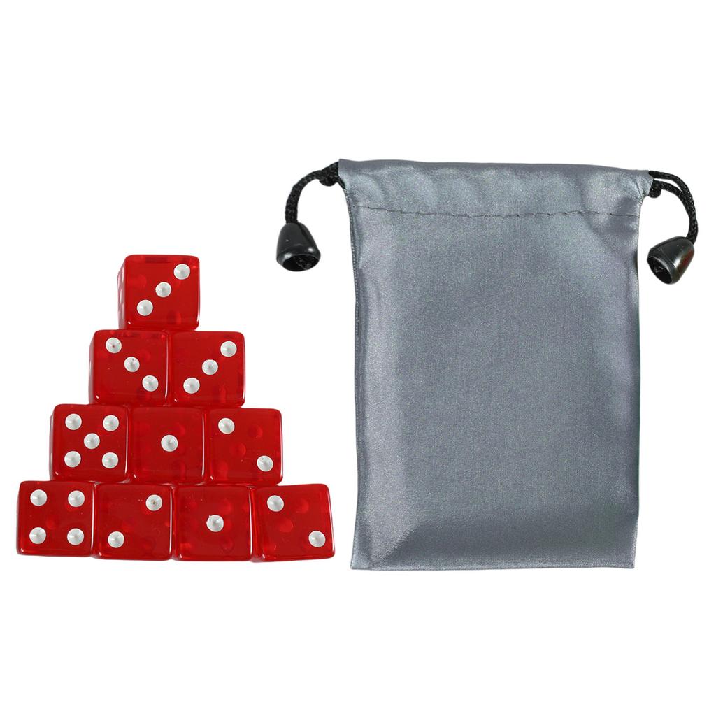 19mm Six Sided Dices Acrylic Game Dices Classroom Colorful Teaching Dices Educational Counting Toy Math Learning Tool