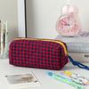 Storage Lattice Pattern Bag Pencil Case For Students Gift Lightweight Portable