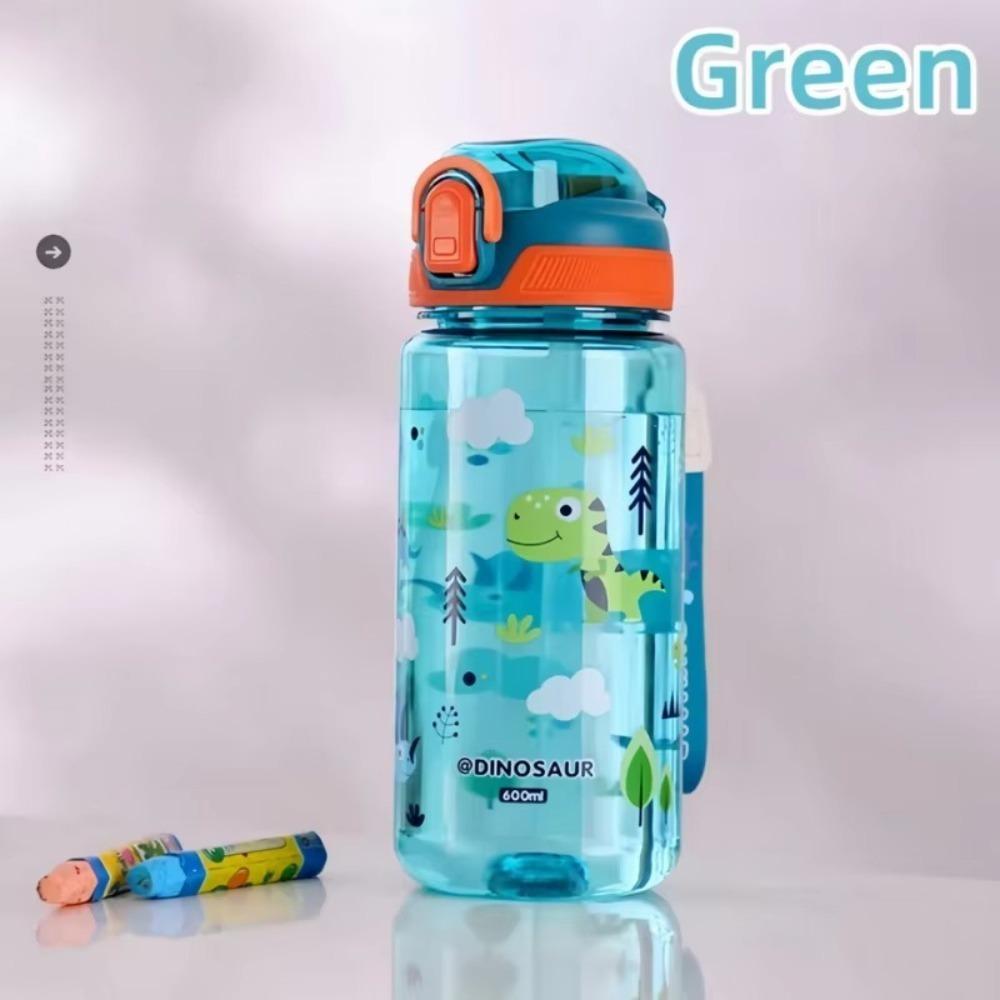 600ml Kids Water Cup With Silicone Straw Water Sippy Cup New Water Bottle For Kids