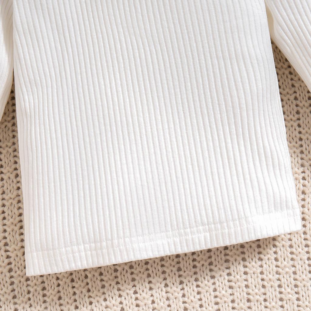 Костюм для девочек 9M-4Y с юбкой, весенне-осенний костюм принцессы с разрезом на плече, длинными рукавами и бантом с оборками на юбке