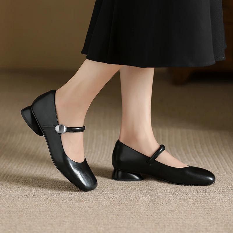 Летние новые туфли Мэри Джейн в стиле твида с круглой головкой и мягкой подошвой, однотонные, с одной пуговицей на ремешке, женские модные туфли на плоской подошве