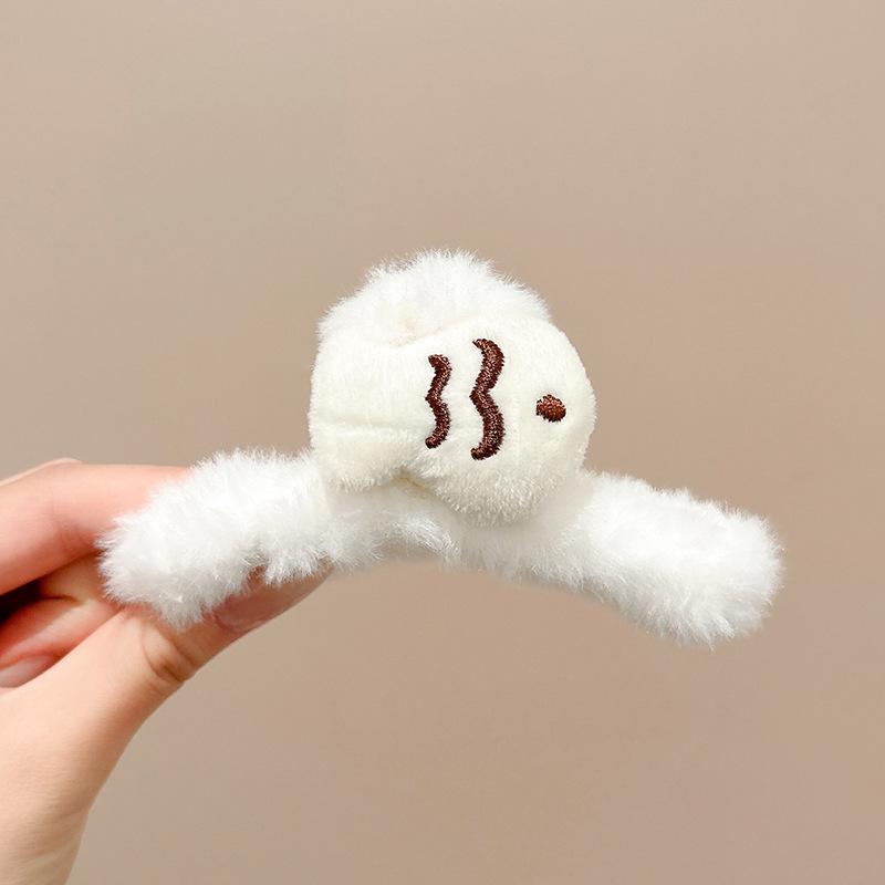 Мультяшный плюшевый зажим-краб для волос женский большой зажим с высоким уровнем чувства заколка для волос осень и зима зажим-акула для волос на затылок милый головной убор