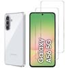 Case and Screen Protector - Phonillico® - Samsung Galaxy A56 5G - Flexible - Transparent - 2 Tempered Glass