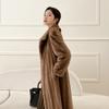 Осеннее и зимнее пальто из искусственного меха, женское свободное однотонное пальто