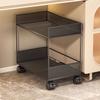 Office Desk Underneath Rolling File Folder Organization Tool Double Layer Cart Book Storage Cabinet Simple Bookshelf Rack