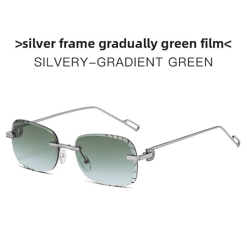 2025 Winter Unisex Frameless Color Shift Sunglasses With Uv400 For Street Style And Parties