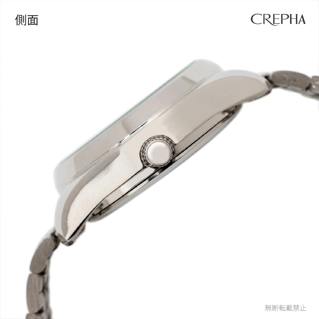 [Clefa] Аналоговые женские часы с водонепроницаемым металлическим ремешком, серебристые, TE-AL245-WTS