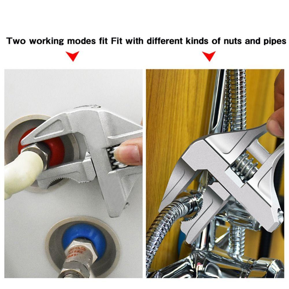 Large Opening Bathroom Pipe Spanner Adjustable Plumbing Wrench Adjustable Wrench  Toilet Sink