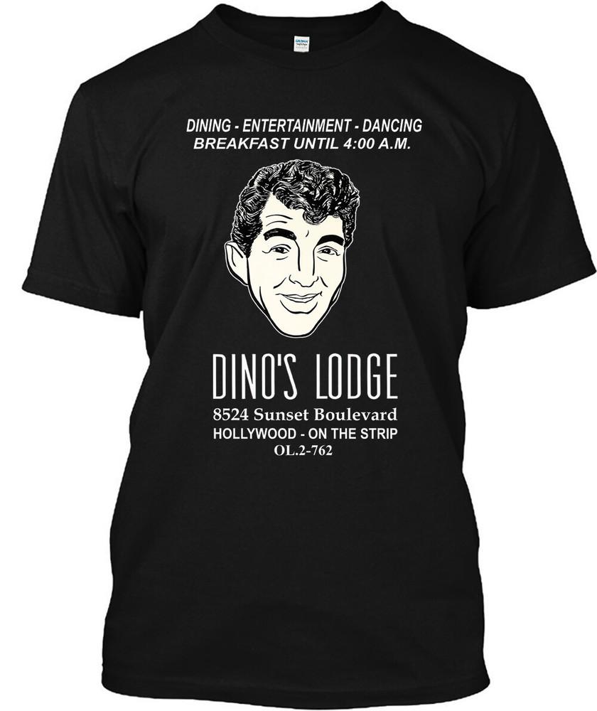 New Design Dino's Lodge American Black T-shirt Size S-5XL Unisex T-Shirt