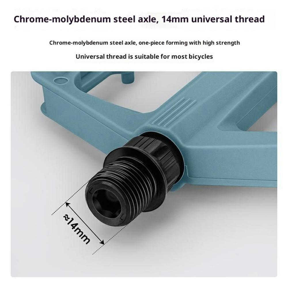 WEST BIKING YP0802150 1 Pair Nylon Widened Pedals for Mountain Road Bike Anti Slip Bicycle Pedals with Reflector