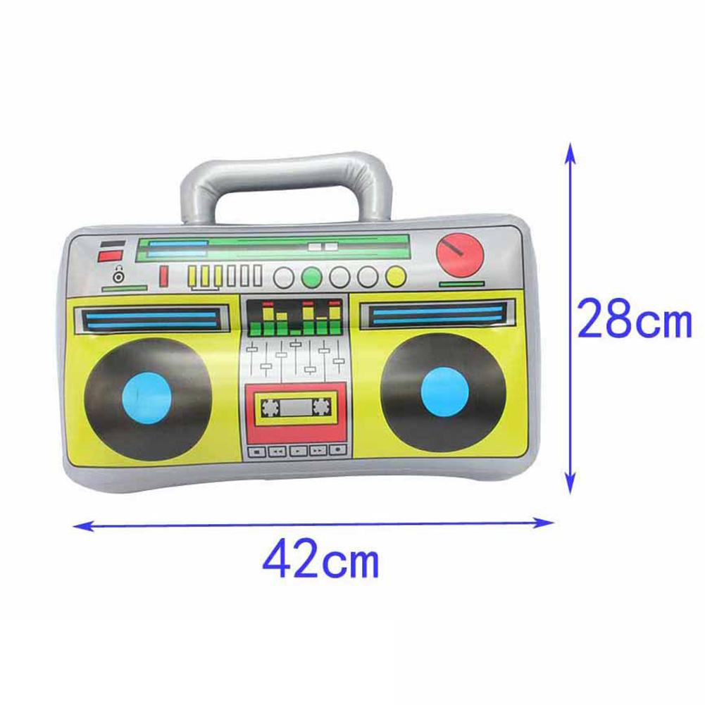 Набор из 2 шт. Ретро надувной радиоприемник Boombox для 80-х 90-х, мобильный телефон, 16 дюймов, золотые цепи, ретро-аксессуары, Декор для хип-хоп тематической вечеринки