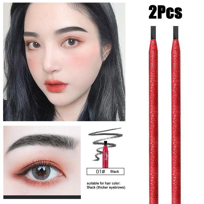 2-piece Waterproof Eyebrow Pencil Long and Lasting Eyebrow Tattoo Color Tone Professional Makeup Eyebrow Pencil XYZ
