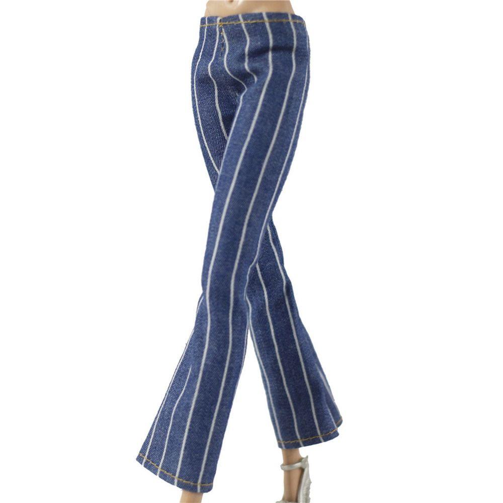 Kids Toys Casual Wears 1/6 BJD Dolls Floral Jeans Clothes Accessories Leather Pants Dolls Trousers