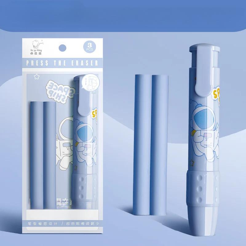 Creative Press Type Eraser Lovely Cartoon Animal Pen Style Eraser Rubber Pencil Eraser Student Back To School Kawaii Stationery